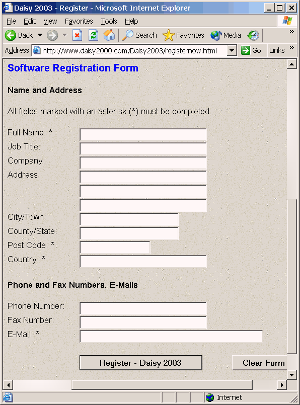 Registration Form