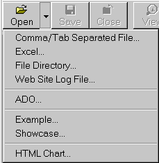 Open Button and Menu